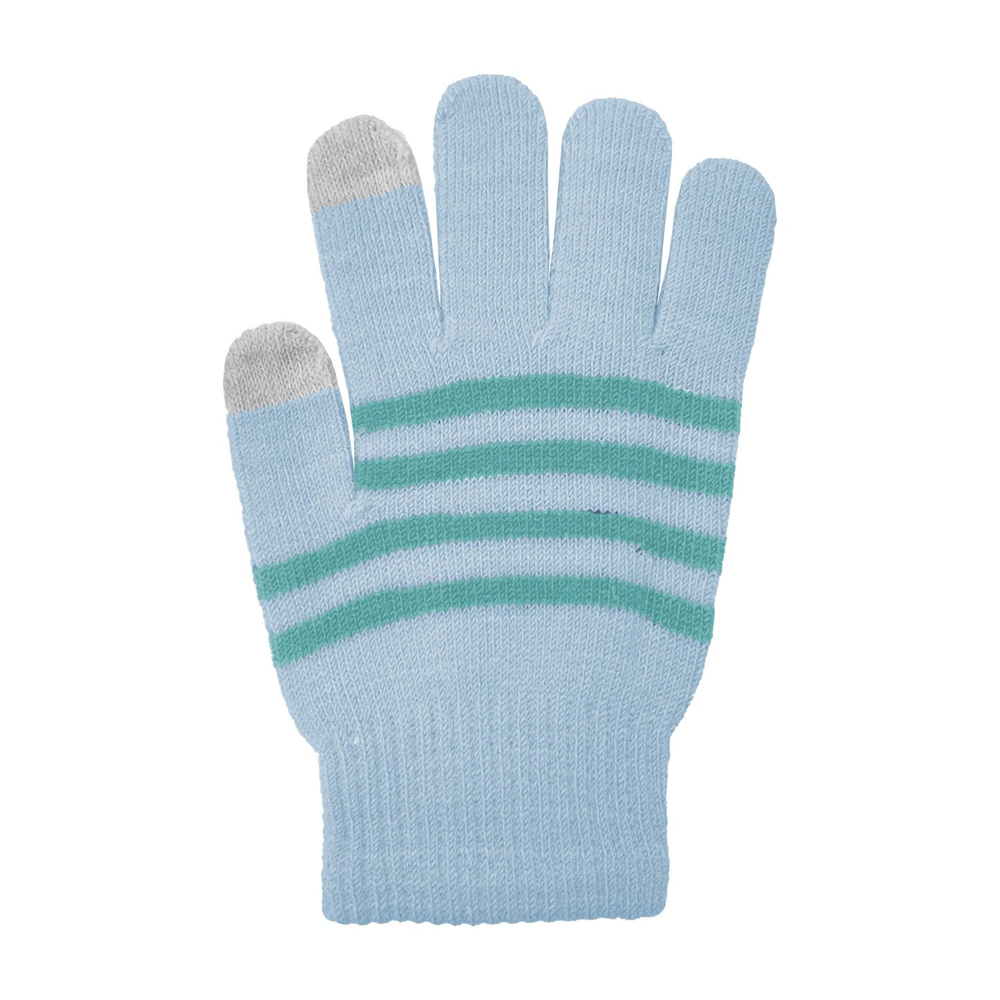 Girls Touchscreen Striped Stretch Gloves - 35114