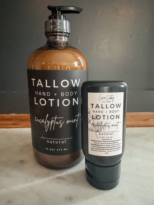 Eucalyptus Mint Grassfed Tallow Hand + Body Lotion