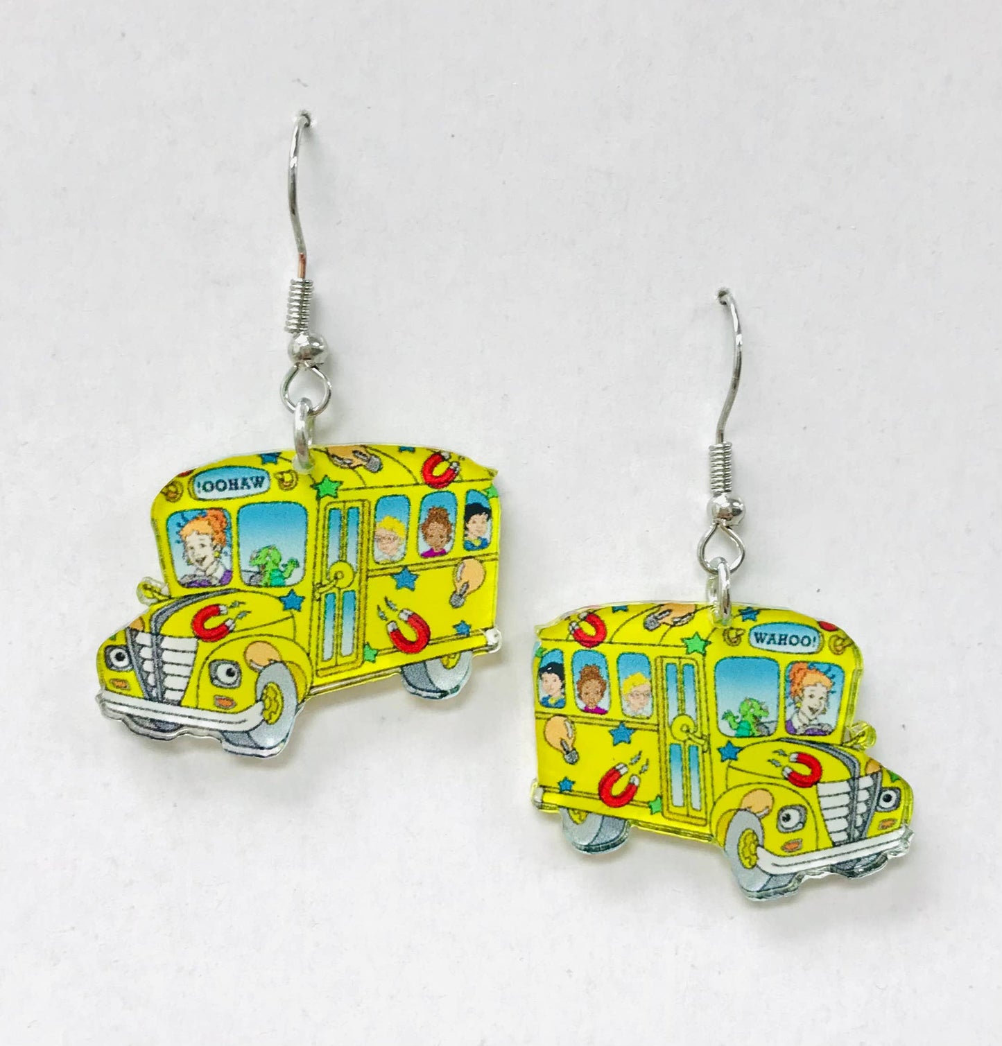 Magic School Bus Earrings Teacher Gift kid's book character