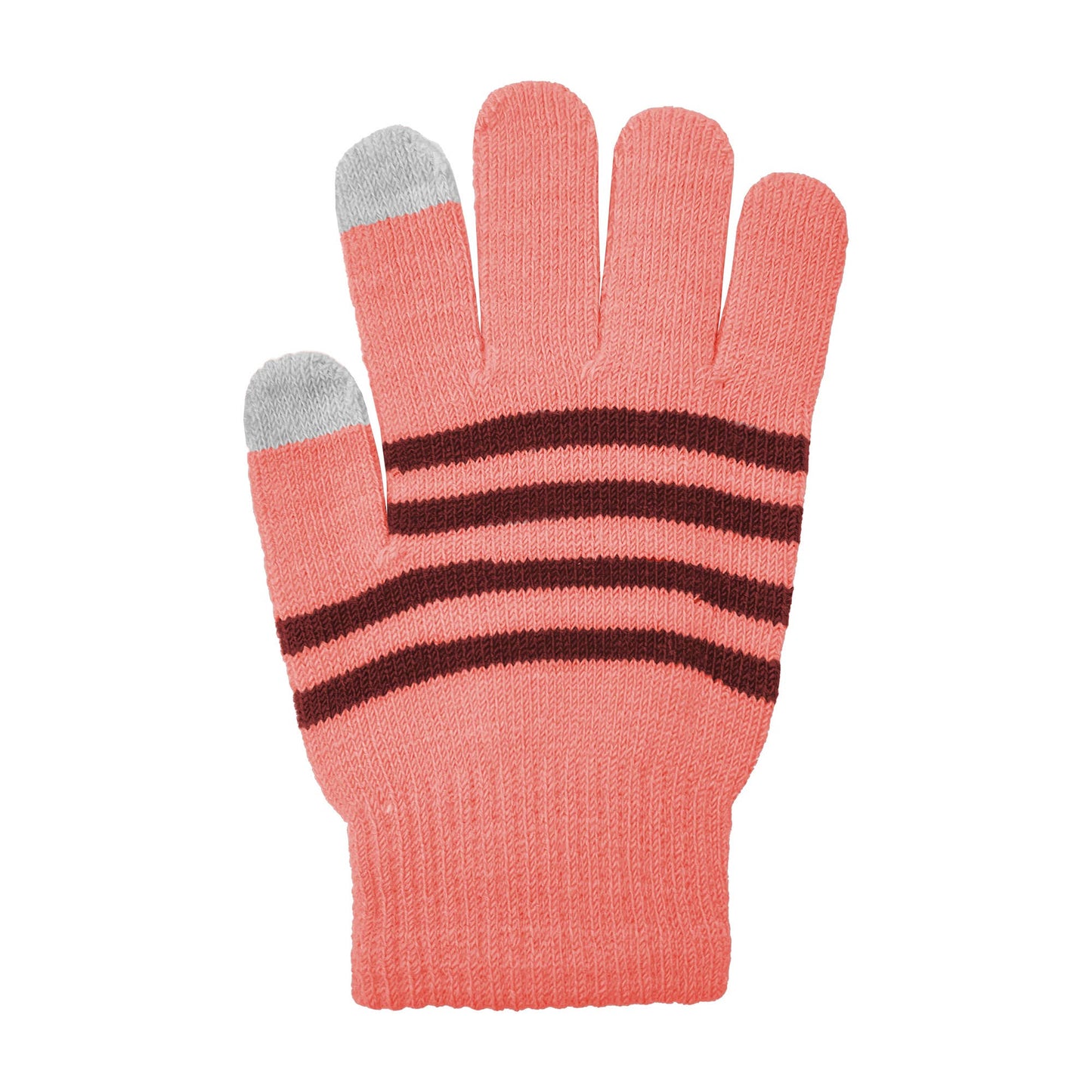 Girls Touchscreen Striped Stretch Gloves - 35114