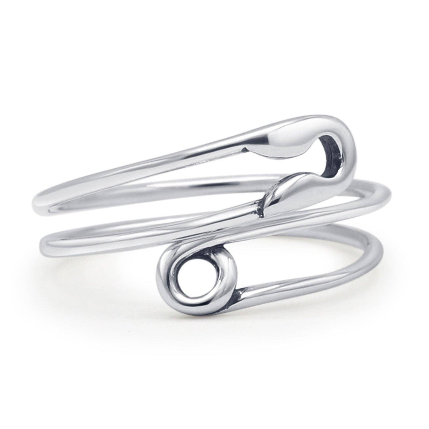 Safety Pin Band Oxidized