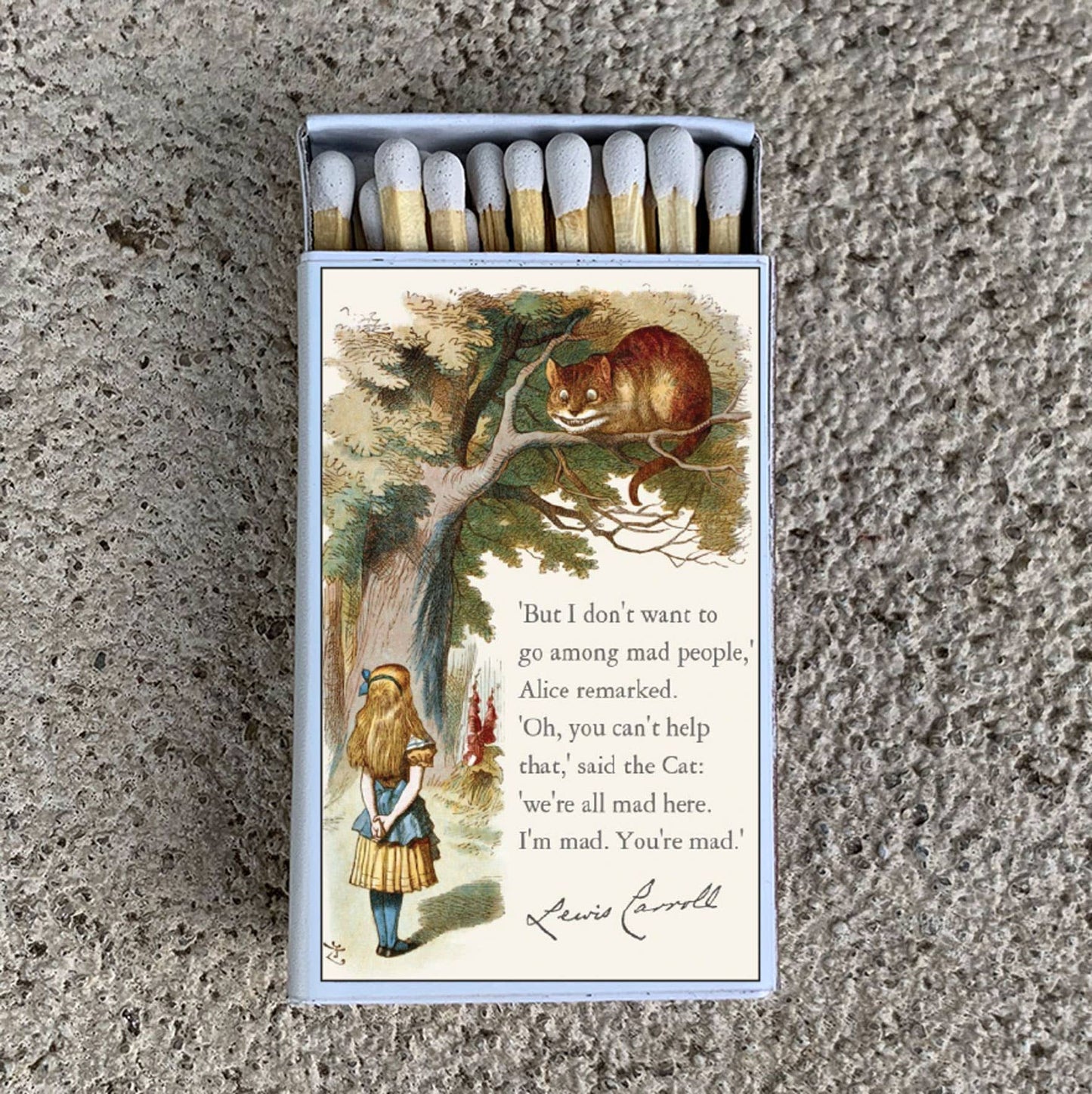Matches • Alice in Wonderland & the Cheshire Cat Matchboxes