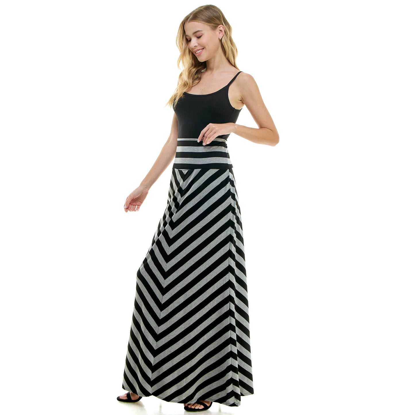 HIGH WAIST MAXI BASIC SKIRTS