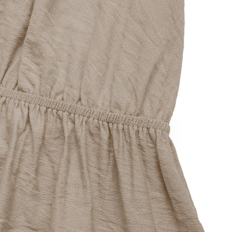 Khaki Sexy Sleeveless Low Cut Halter Tie Back Vacation Playsuit