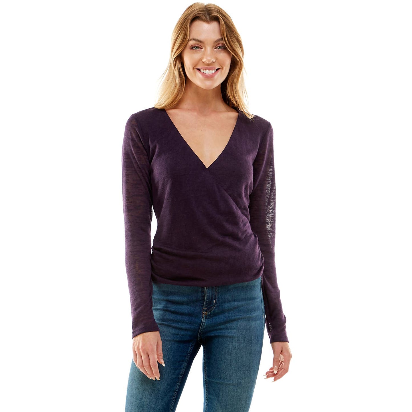 ESSENTIAL SOFT STRIDE SOLID SLUB HACCI KNIT TOP