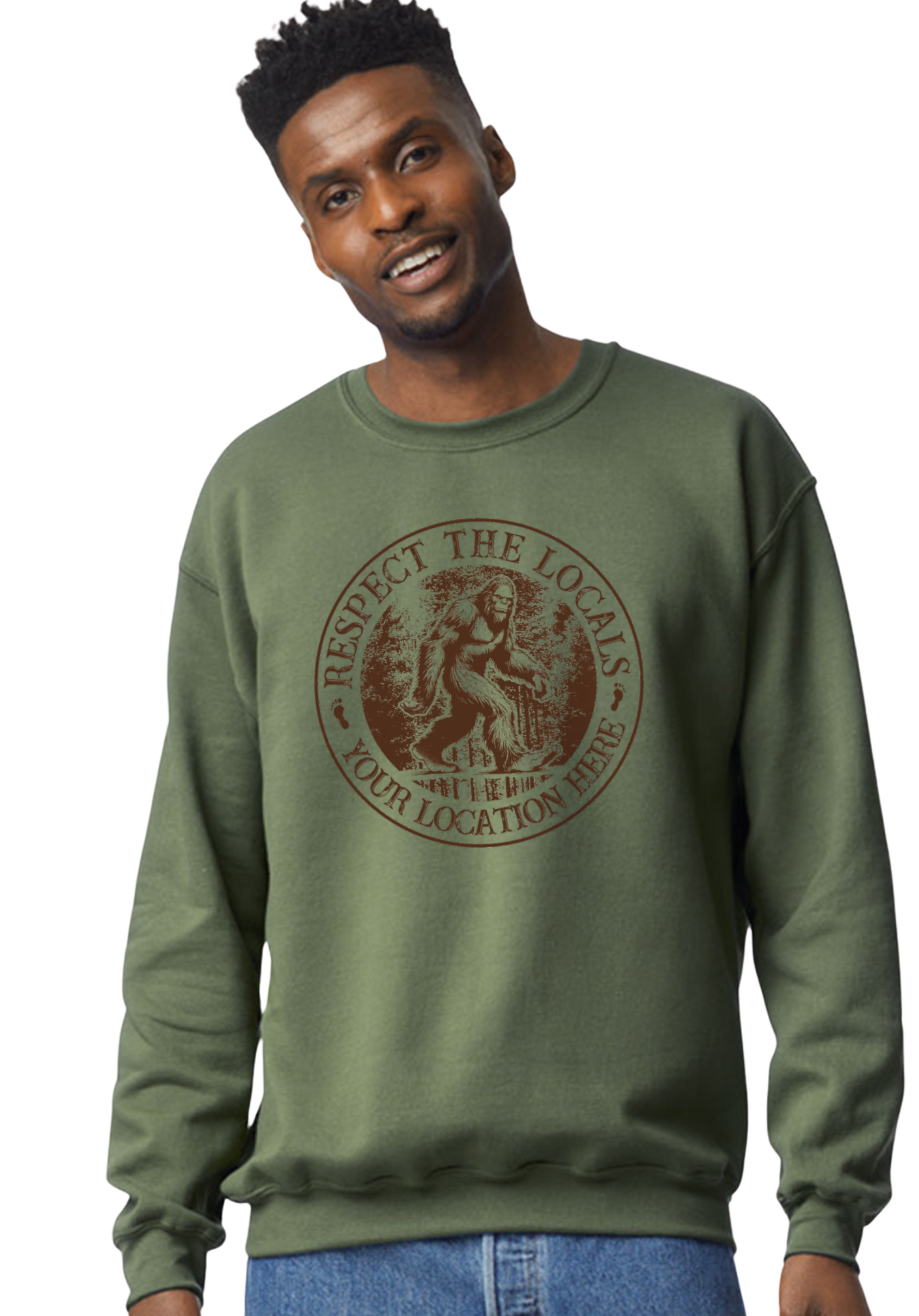 “Respect the Locals” Bigfoot T-Shirt or Sweatshirt – Custom