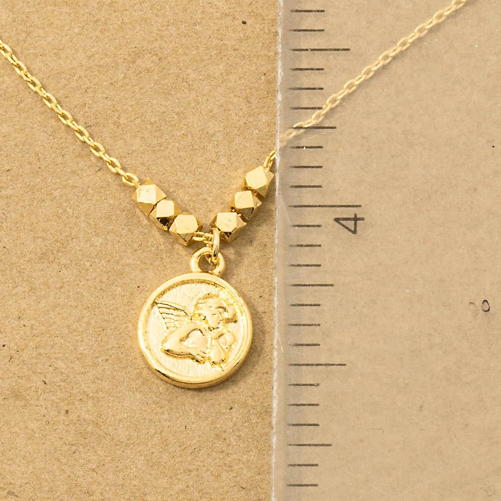 Gold Dipped Mini Coin Pendant Necklace