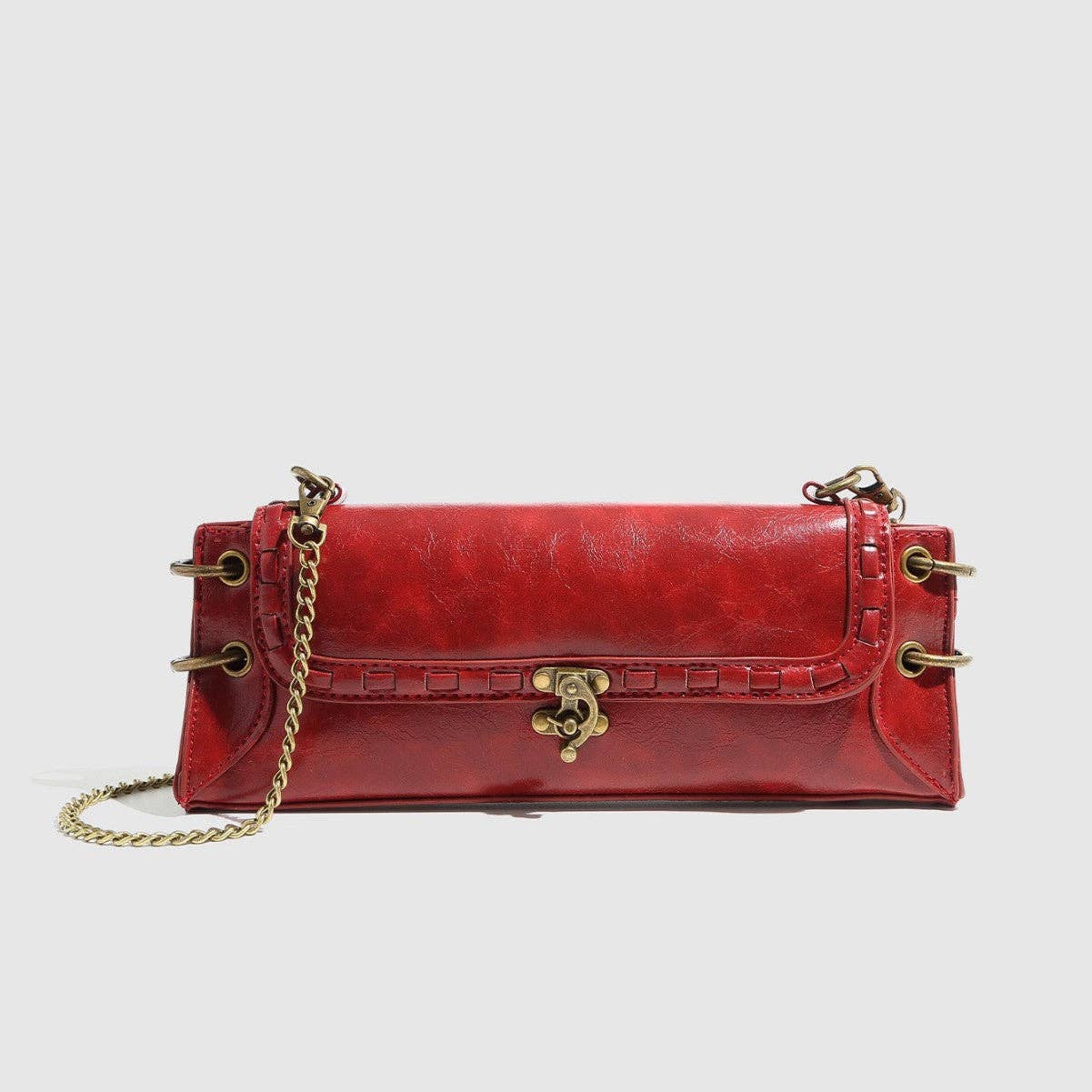 Vintage Square Shoulder Bag With Chain Strap DP225F699