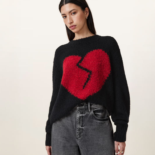 Broken Heart Relaxed Sweater