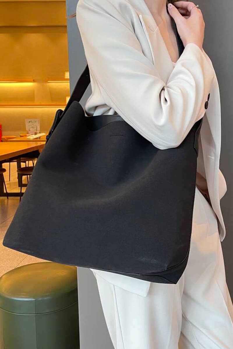 1110 Large Capacity Suede Bucket Tote Bag SI-29025