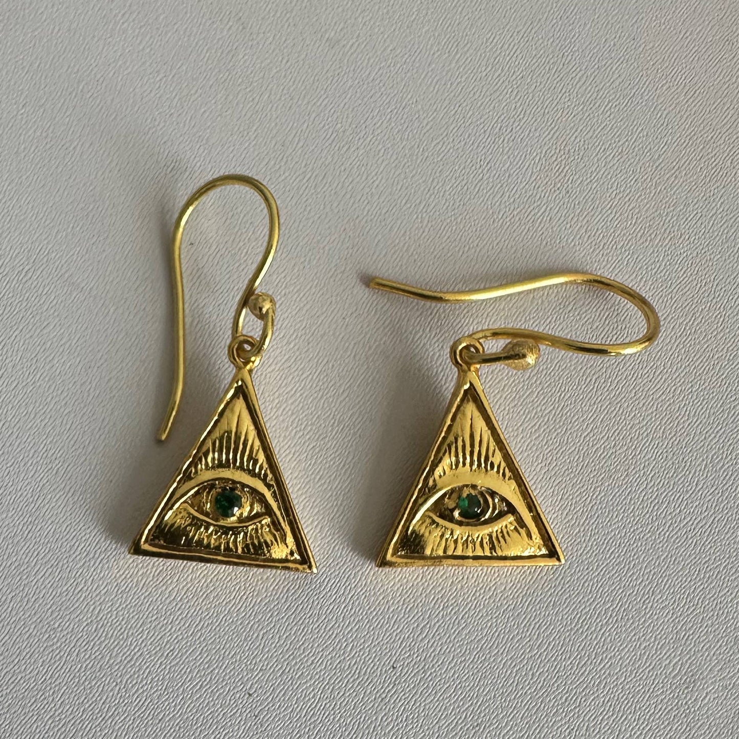 Third Eye Earrings|Gold Earrrings|Spiritual Wisdom Jewelry