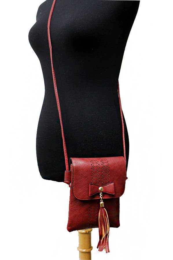 Bow with Tassel Cross Body Bag