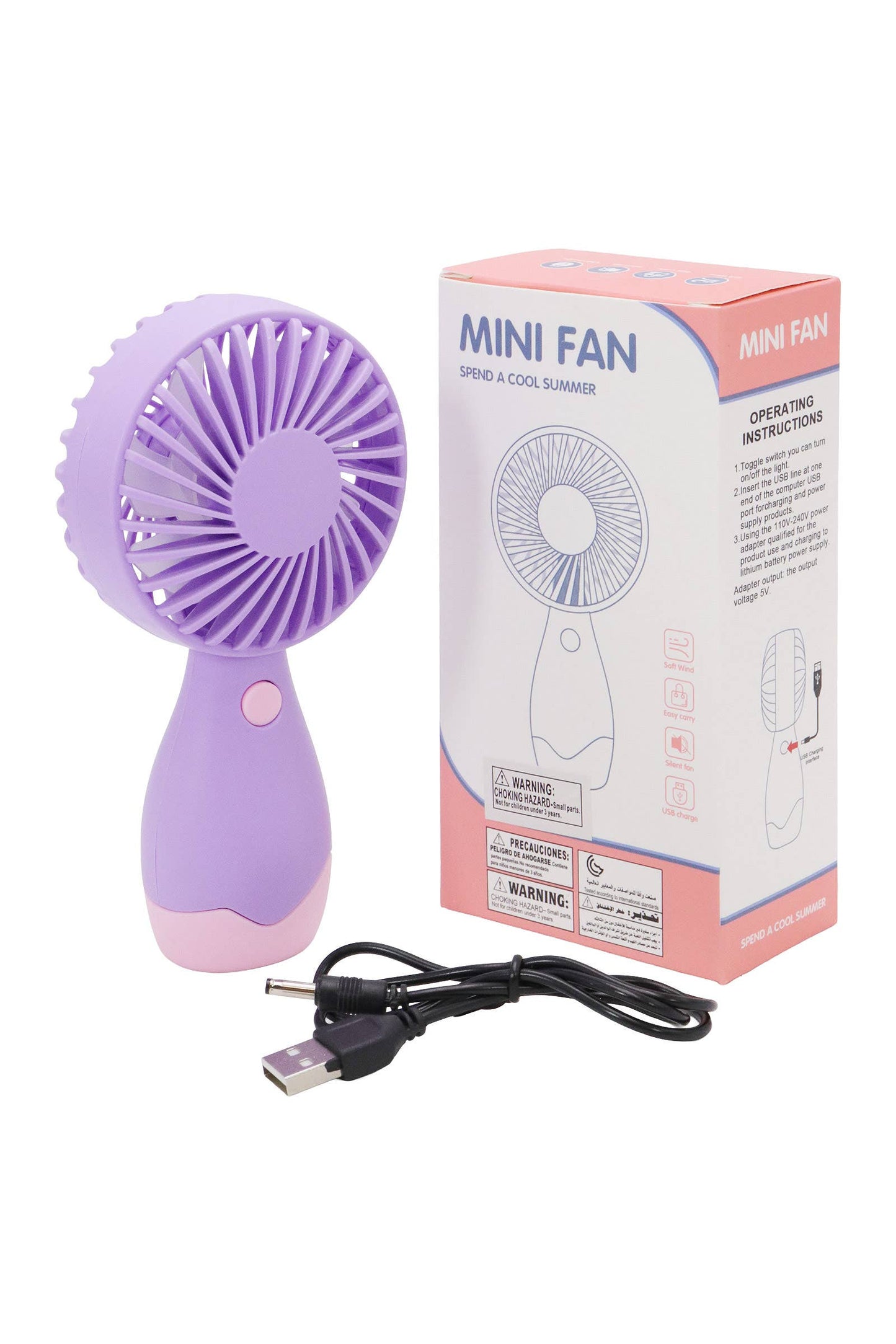 Matte Pastel Portable Self-stand Electric Fan