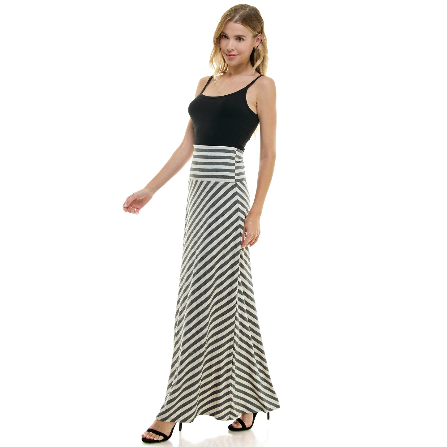HIGH WAIST MAXI BASIC SKIRTS
