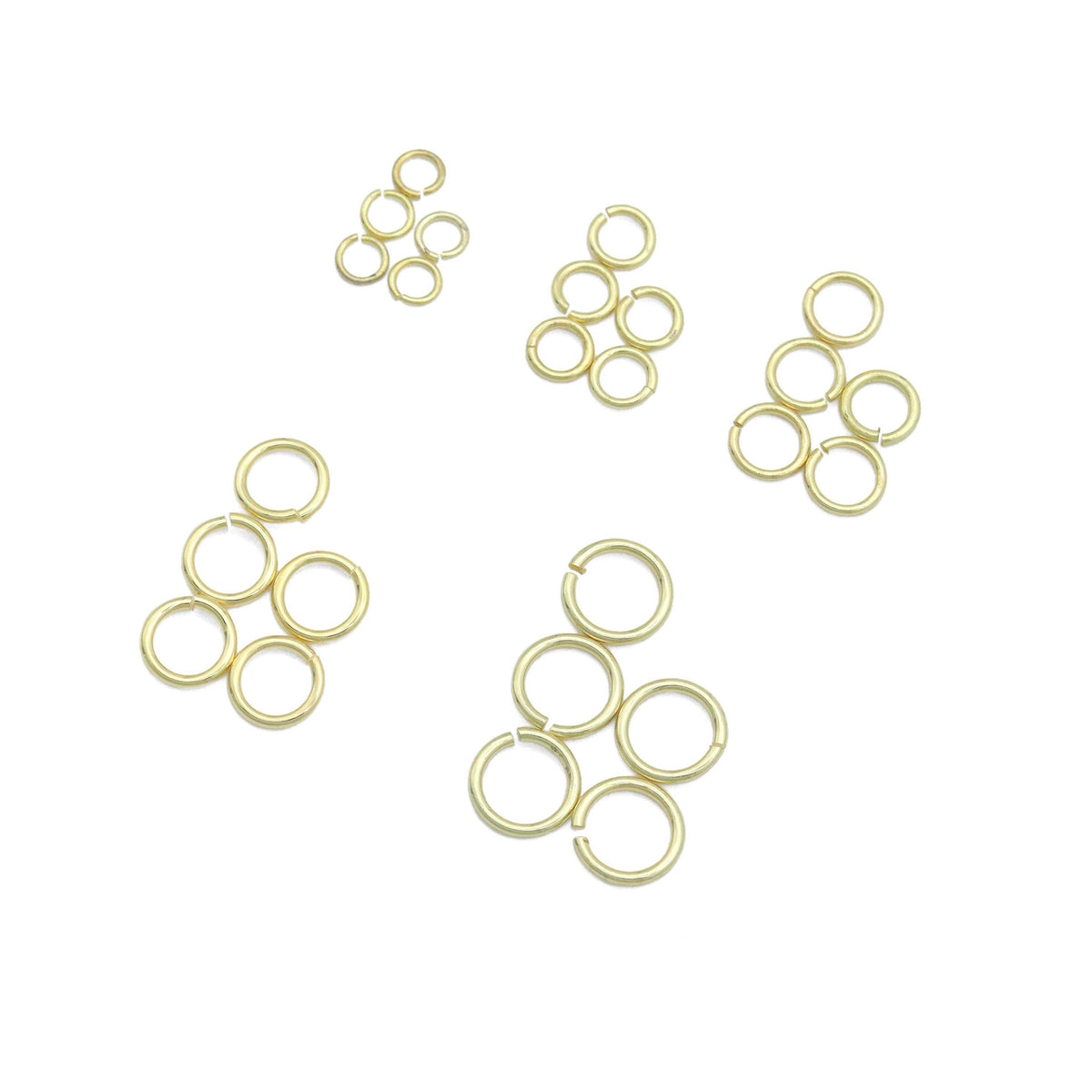 50pcs Slippy Gold Round Jump Ring , Sku#LX891