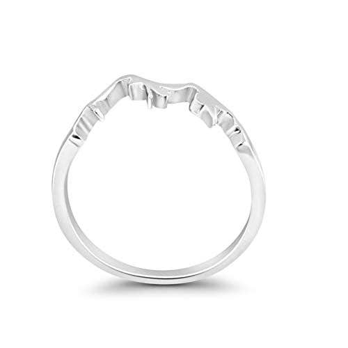 Mountain Range Ring 925 Sterling Silver
