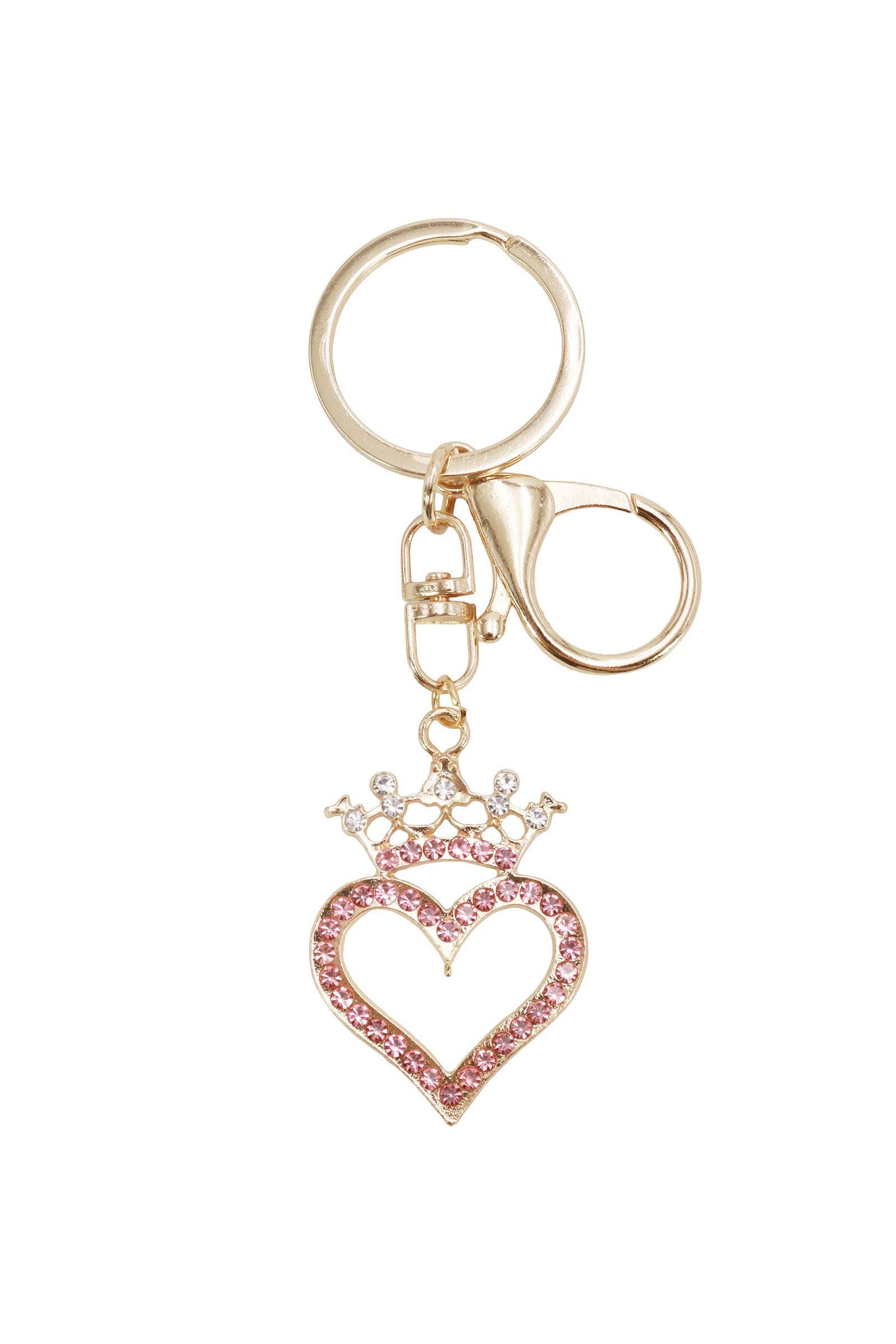Crown Heart Bling Rhinestone Key Chain