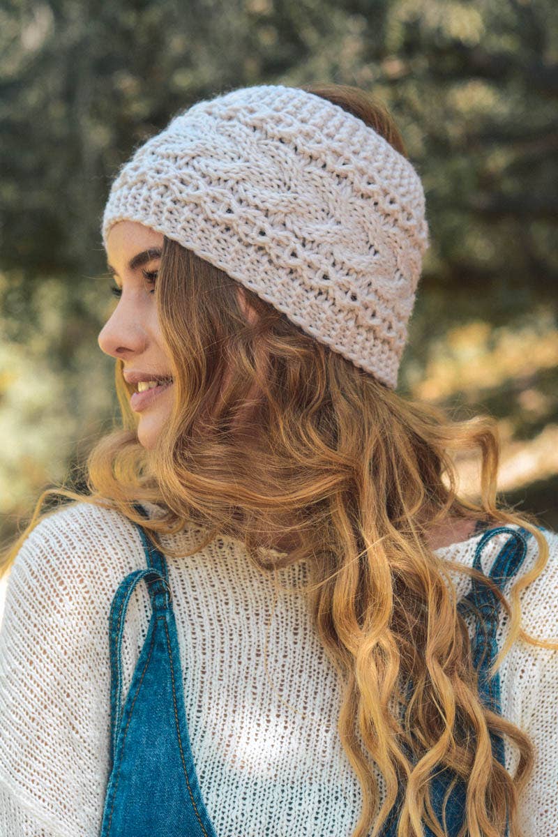 Warm & Cozy Cable Knit Headband – Winter Fashion