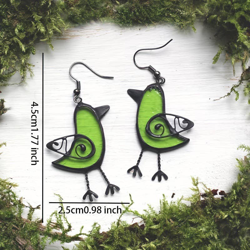 Cute Women's Earrings Bird Drop Earrings