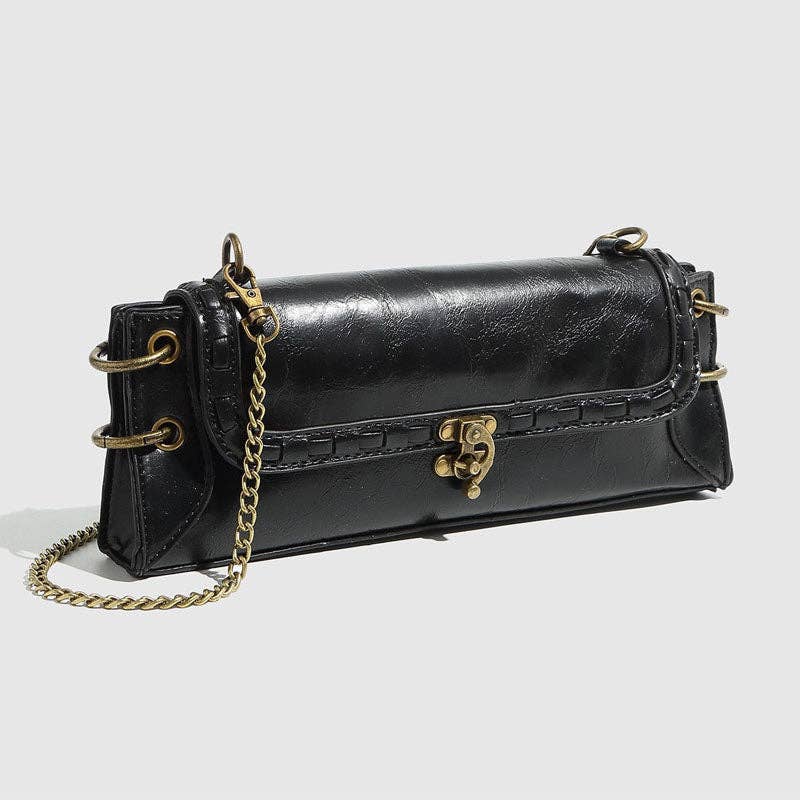 Vintage Square Shoulder Bag With Chain Strap DP225F699