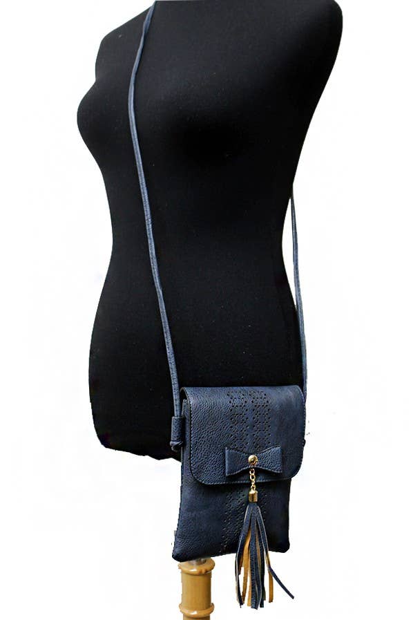 Bow with Tassel Cross Body Bag