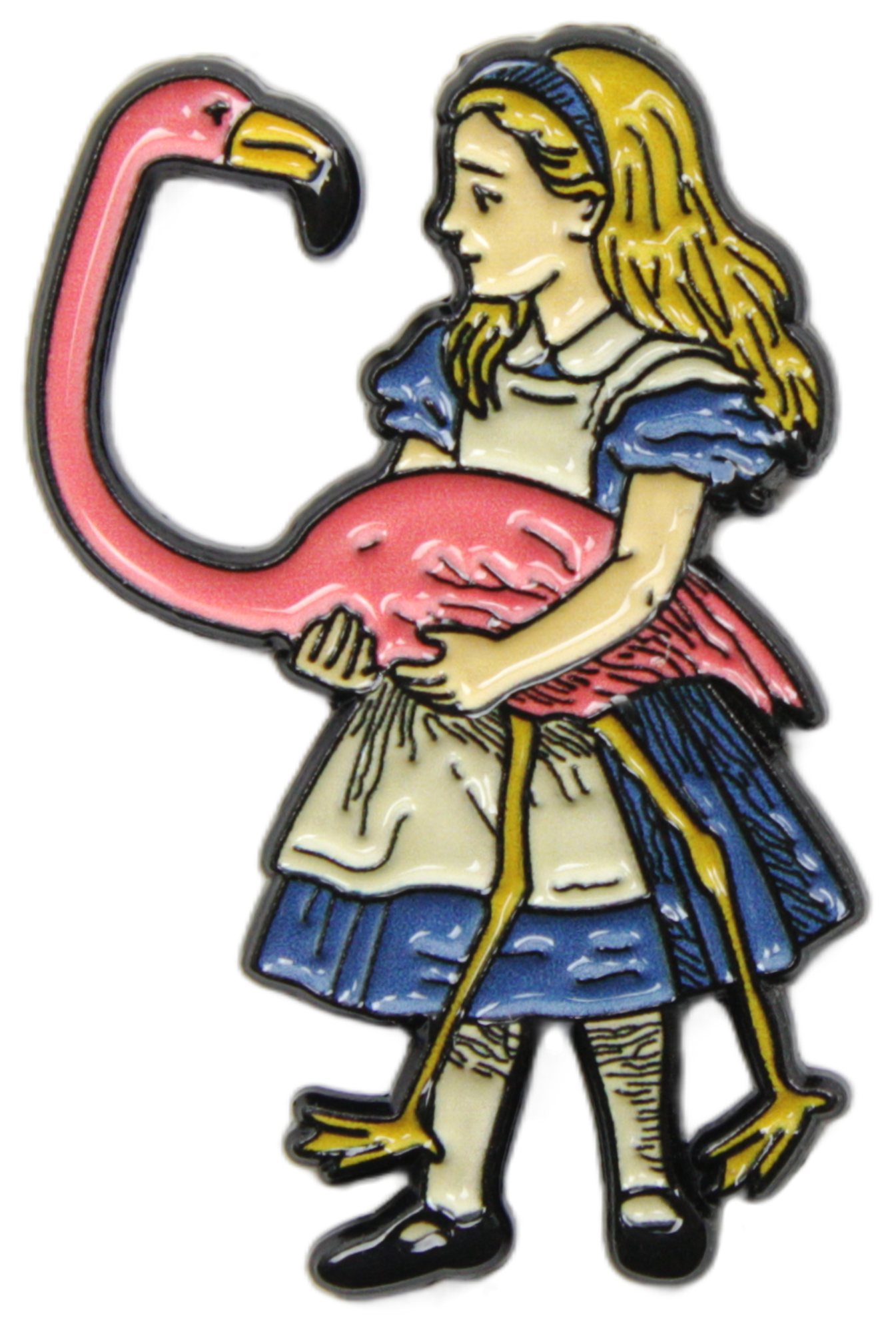Enamel Pin - Alice's Adventures In Wonderland with Flamingo