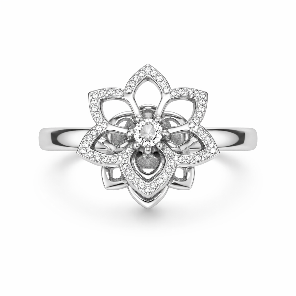 Best Seller Fidget Spinner Ring – Adjustable Silver & Gold