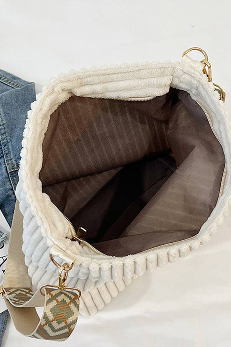 `.0806 Corduroy Tote Bag With Guitar Shoulder Strap SI-28151