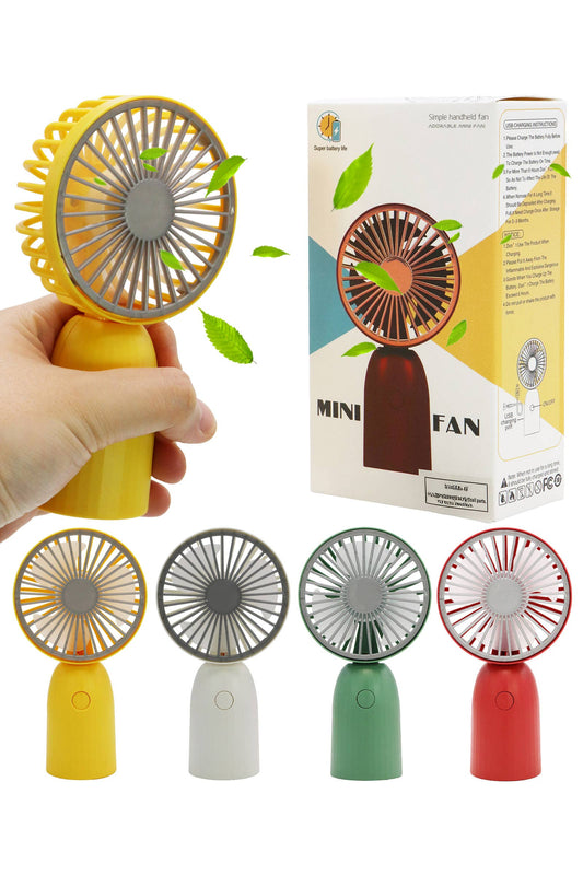 Matte Two Tone Portable Electric Fan - 12 pcs