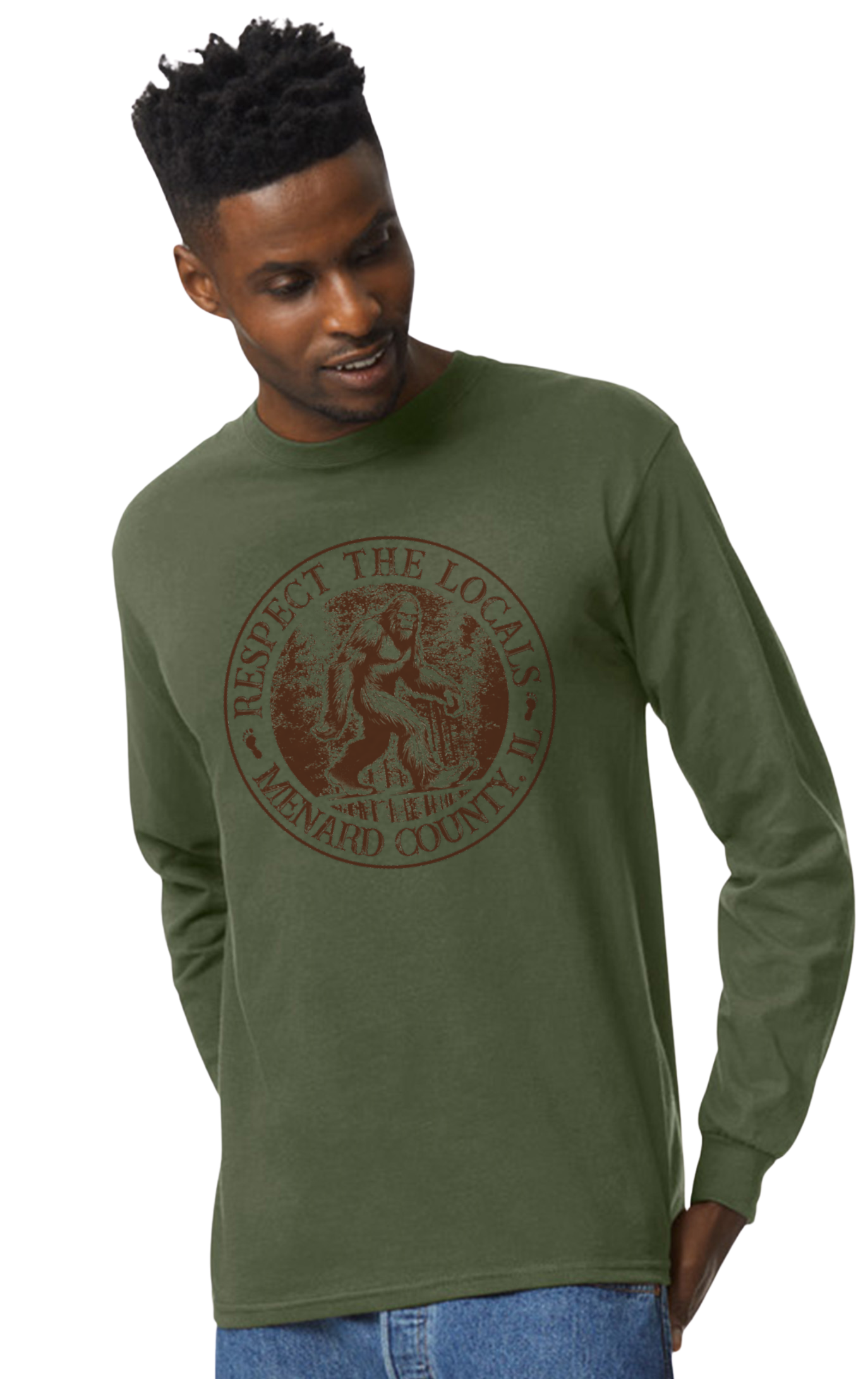 “Respect the Locals” Bigfoot T-Shirt or Sweatshirt – Custom