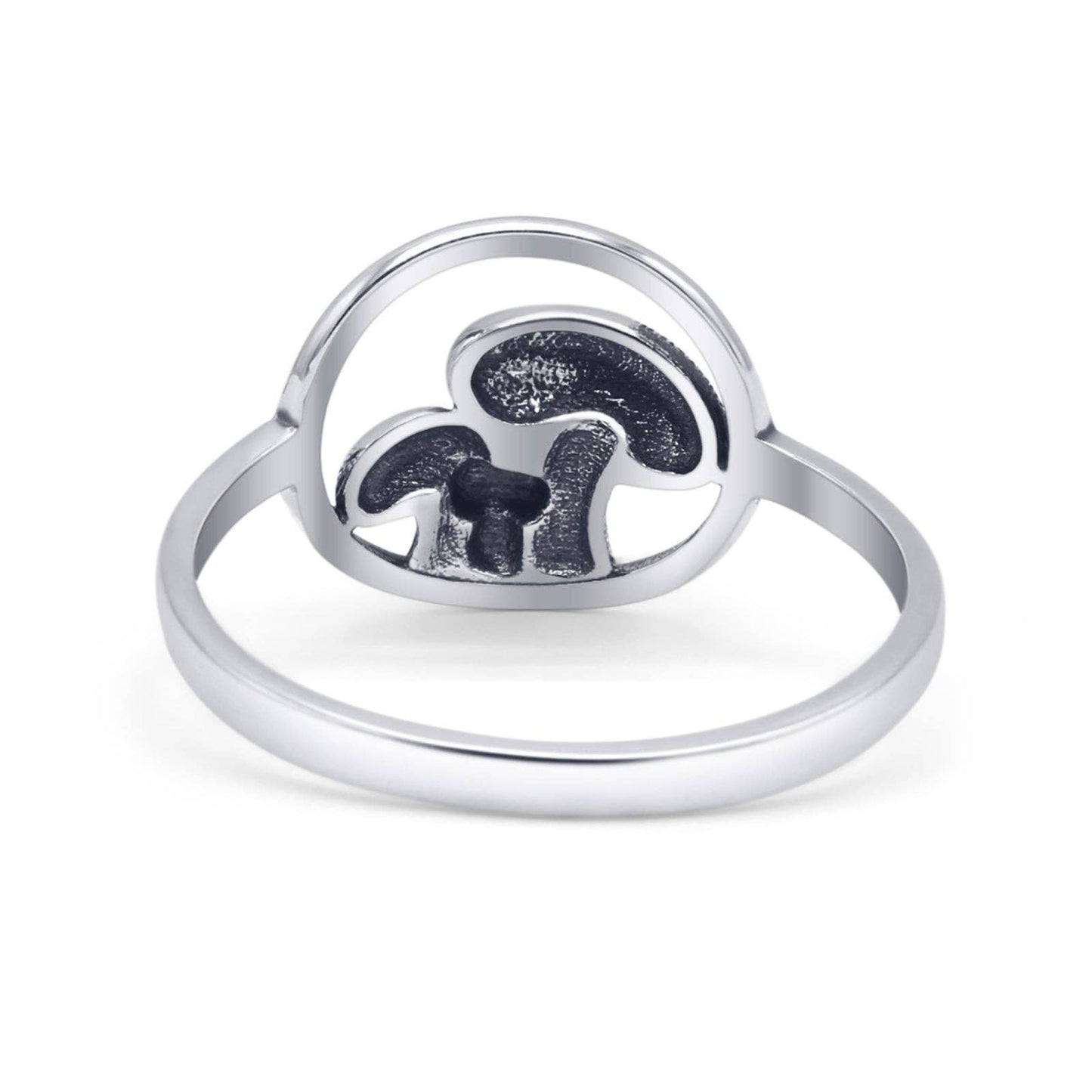 Mushroom Ring Oxidized 925 Sterling Silver Wholesale