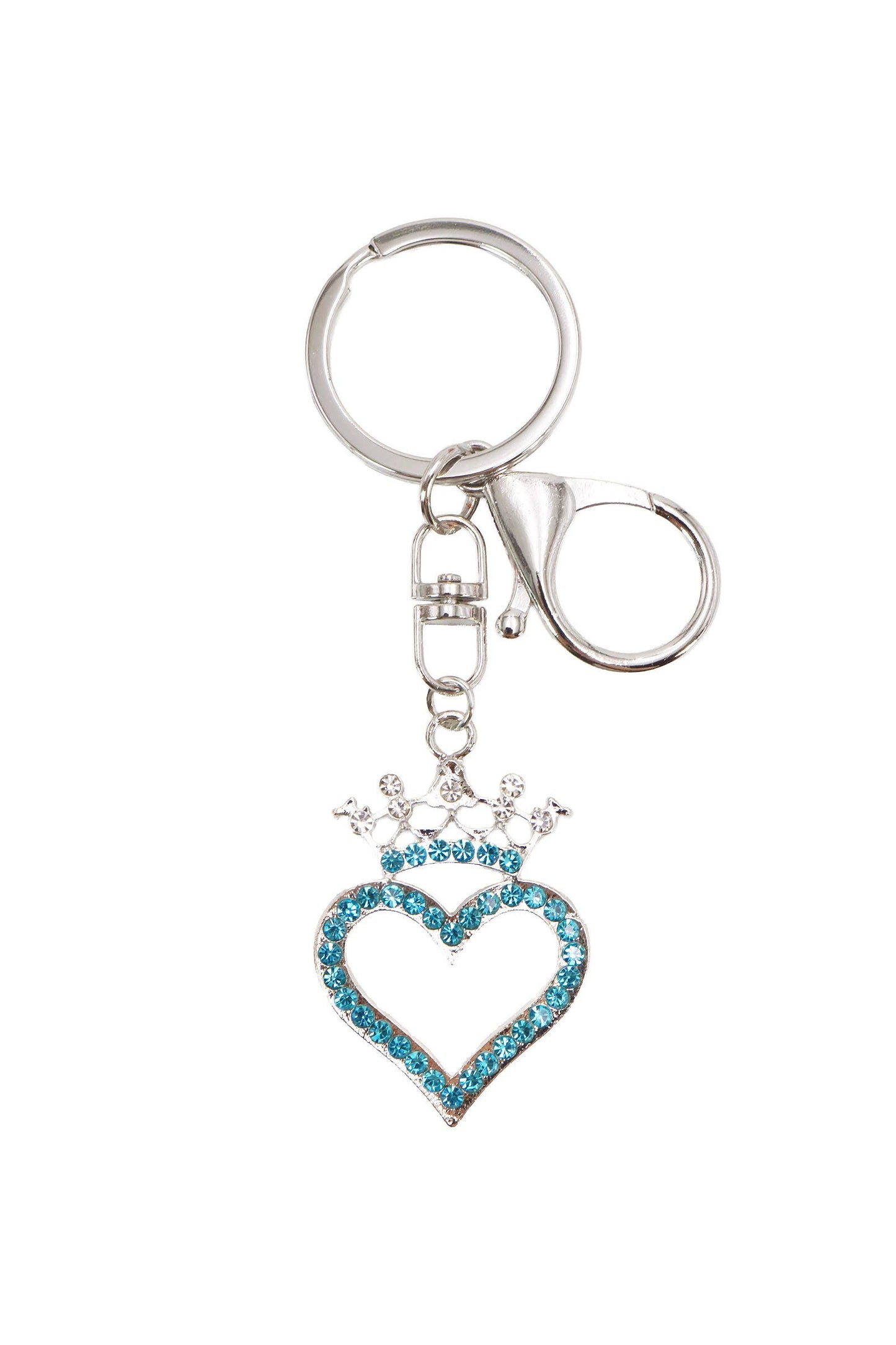 Crown Heart Bling Rhinestone Key Chain