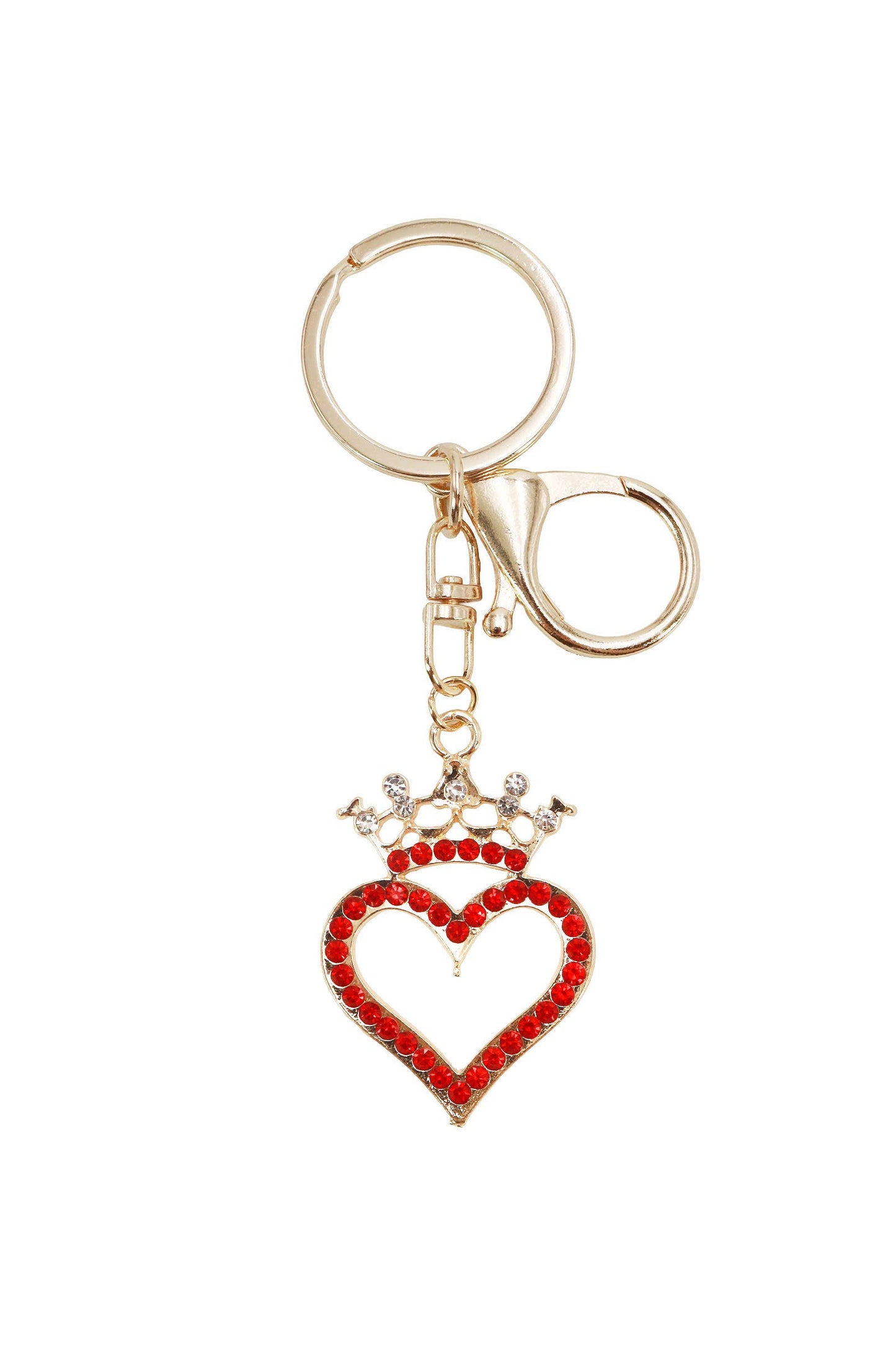 Crown Heart Bling Rhinestone Key Chain