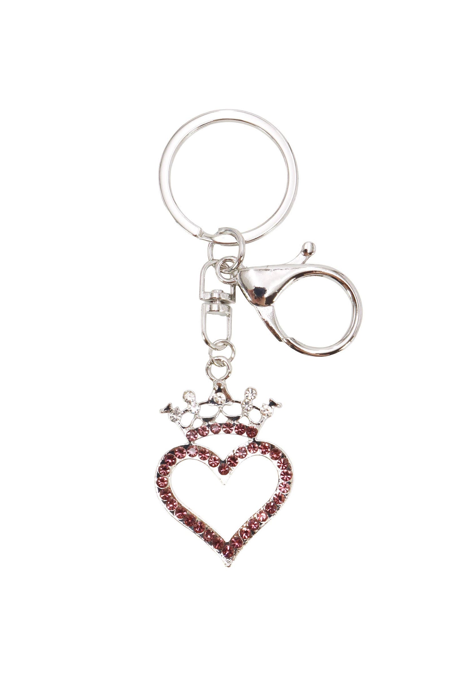Crown Heart Bling Rhinestone Key Chain