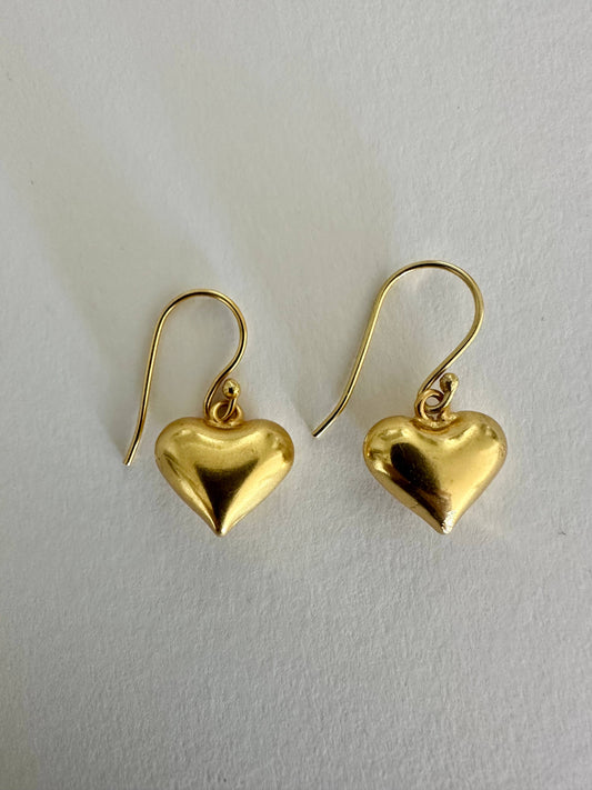 Small Hearts Earrings | Gold Dangle Hearts | Teen Gifts