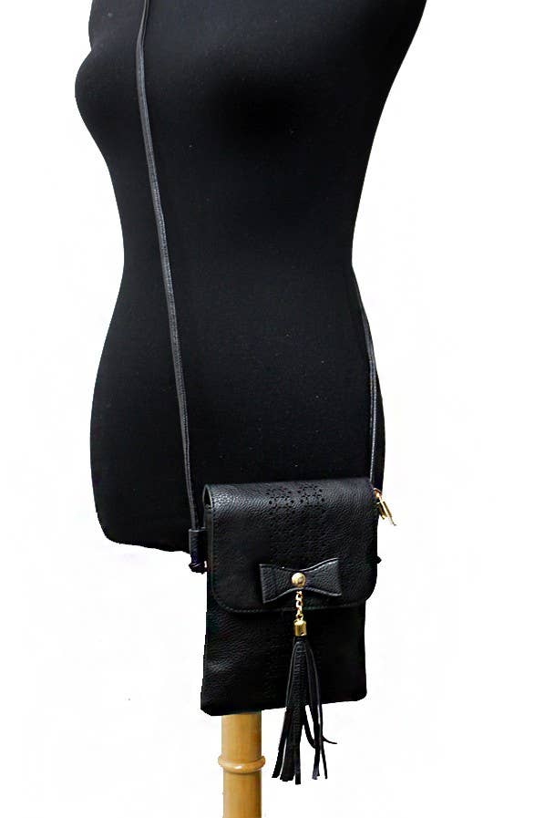 Bow with Tassel Cross Body Bag