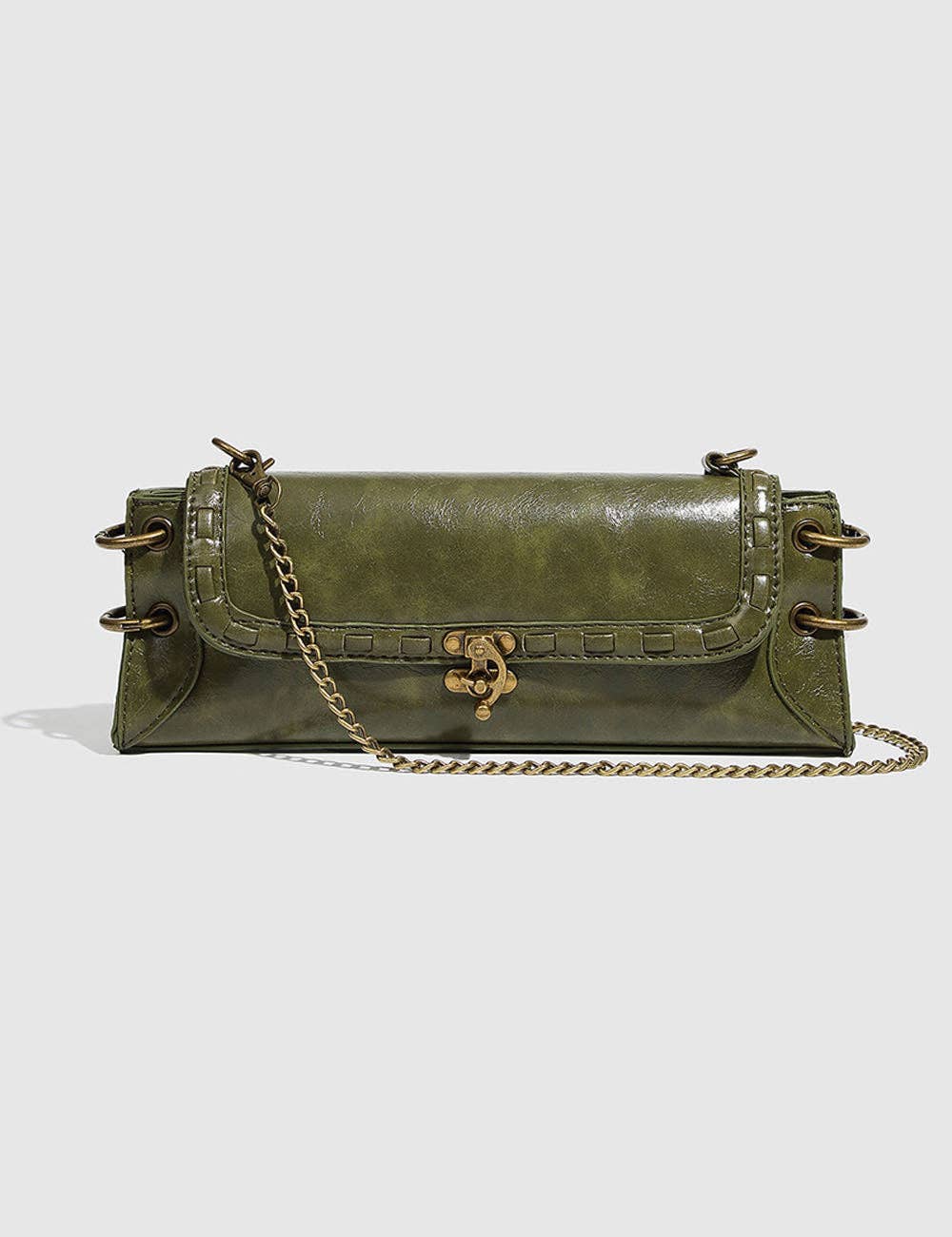 Vintage Square Shoulder Bag With Chain Strap DP225F699