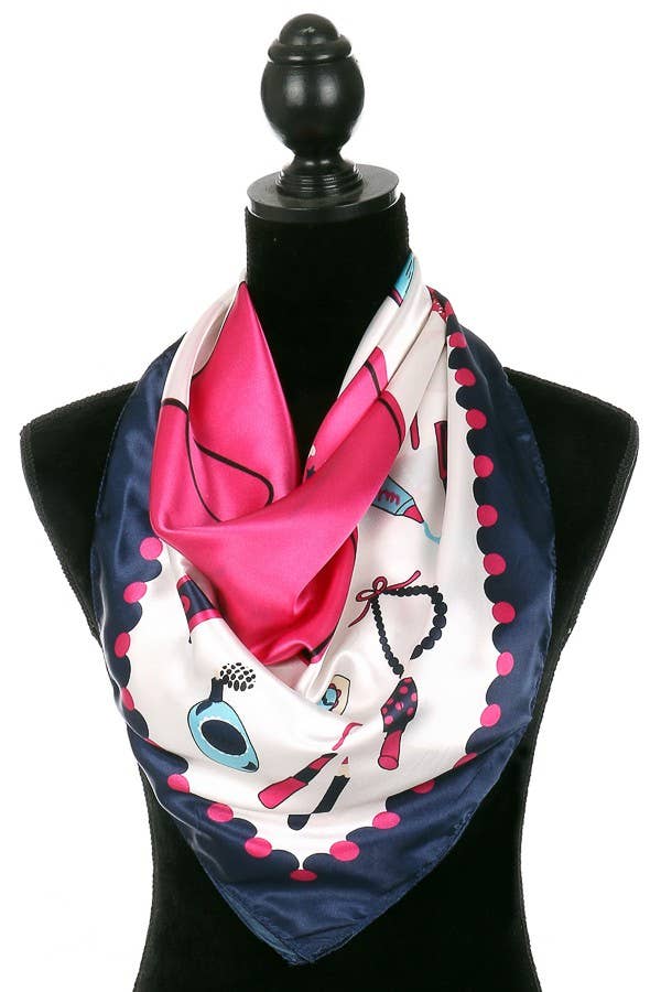Makeup Glam Silk Feel Square Scarves