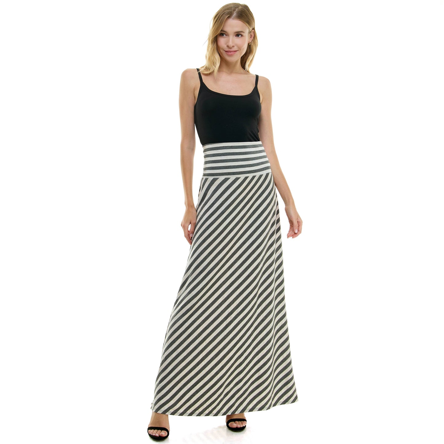 HIGH WAIST MAXI BASIC SKIRTS