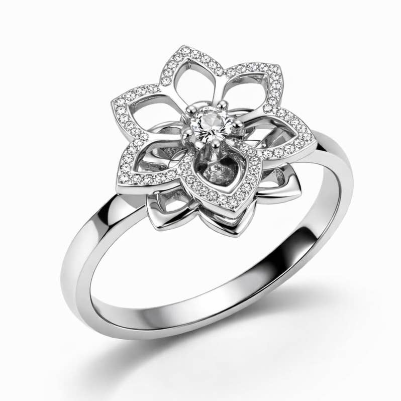 Best Seller Fidget Spinner Ring – Adjustable Silver & Gold