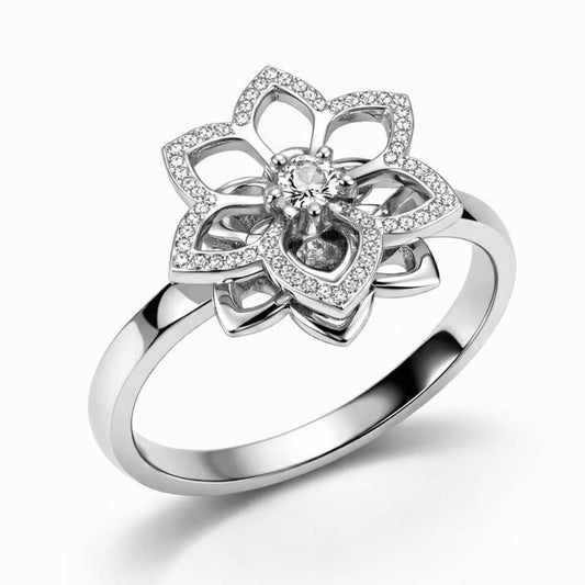 Best Seller Fidget Spinner Ring – Adjustable Silver & Gold