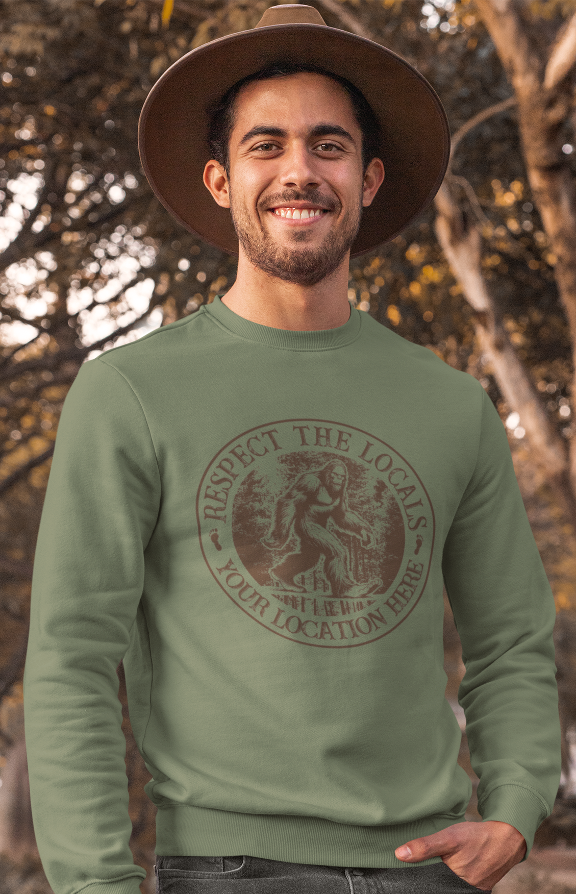 “Respect the Locals” Bigfoot T-Shirt or Sweatshirt – Custom