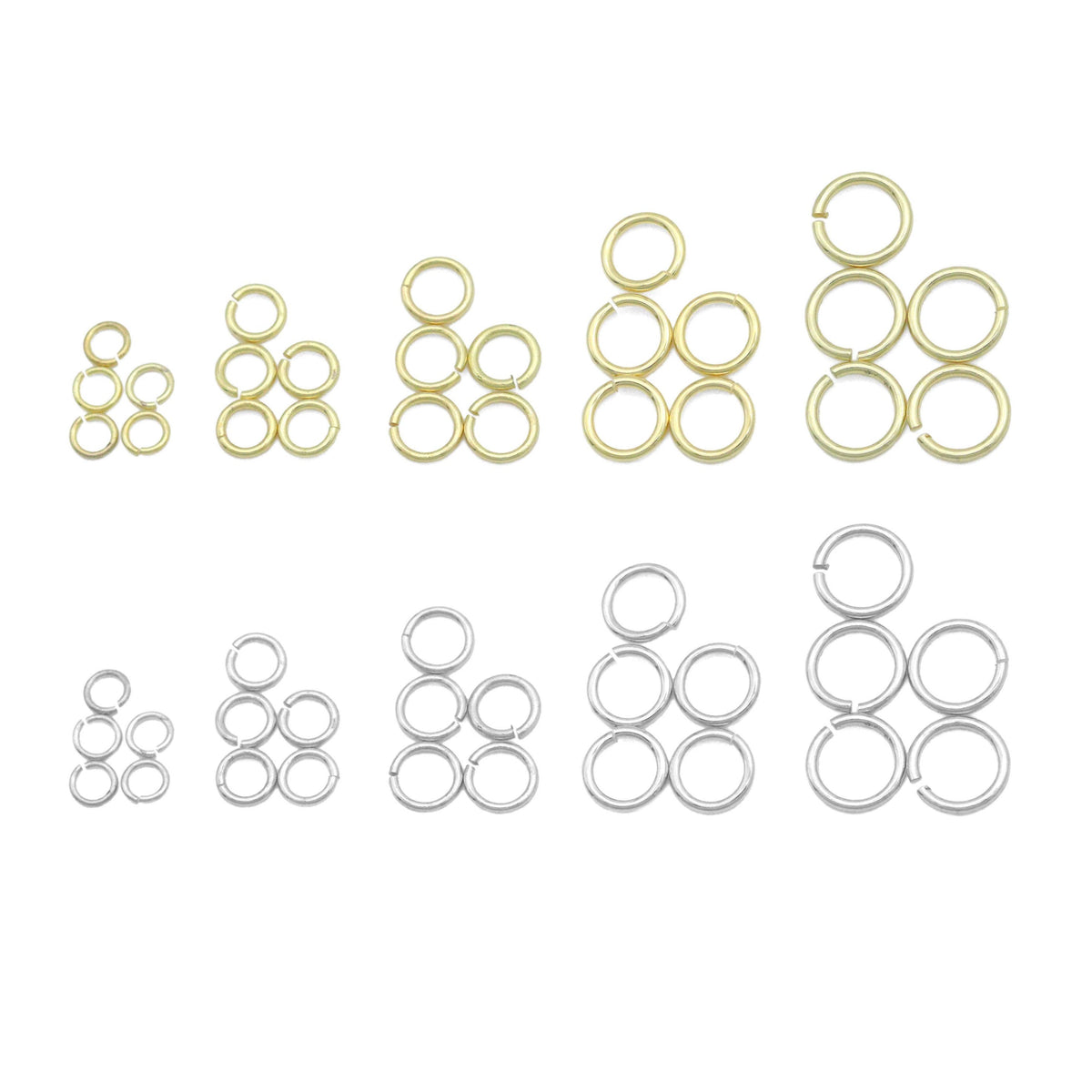 50pcs Slippy Gold Round Jump Ring , Sku#LX891