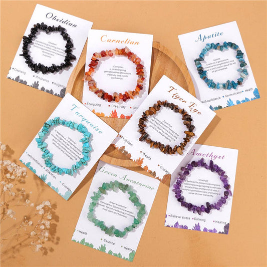 Vintage Irregular Stone Beaded Bracelet DPJB1052