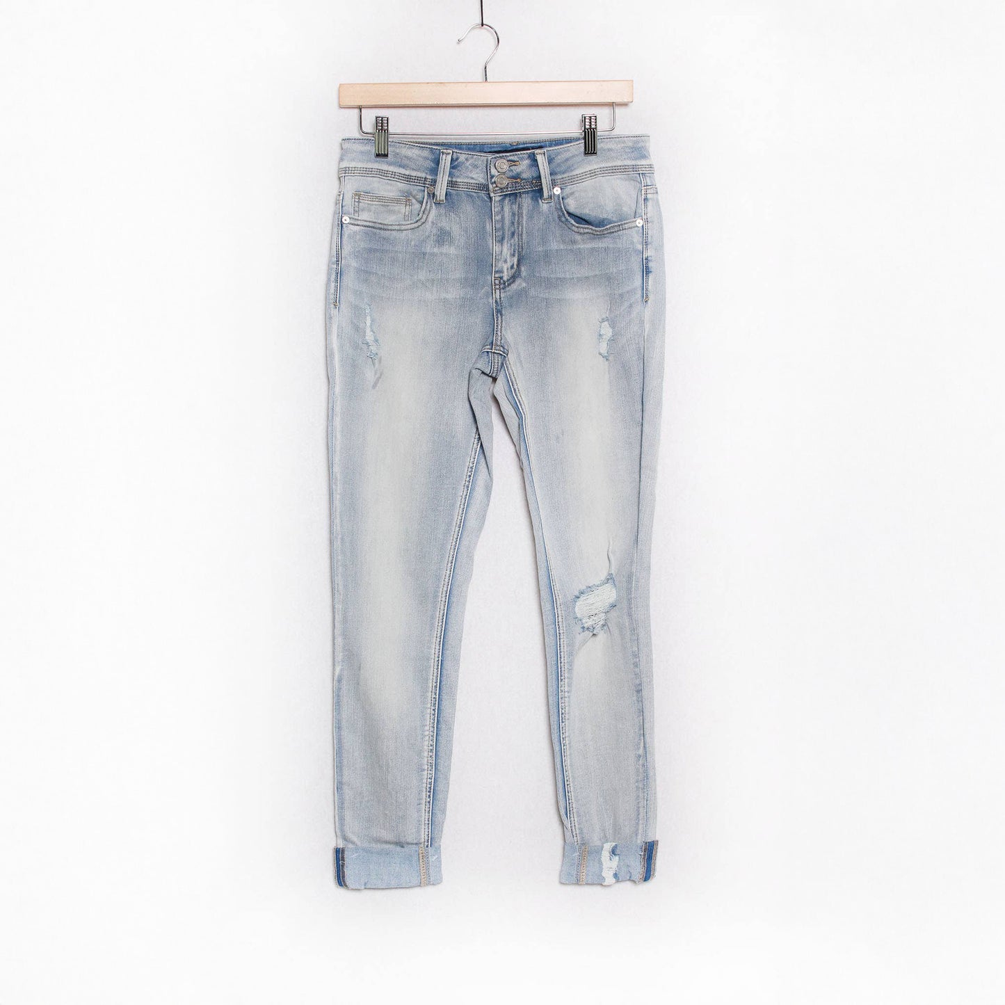 Women's High Waisted Distressed Skinny Jeans