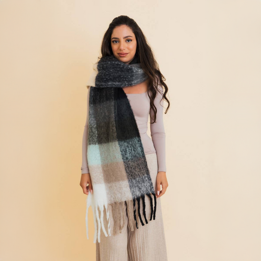 Cozy Breeze Oversized Fringe Scarf