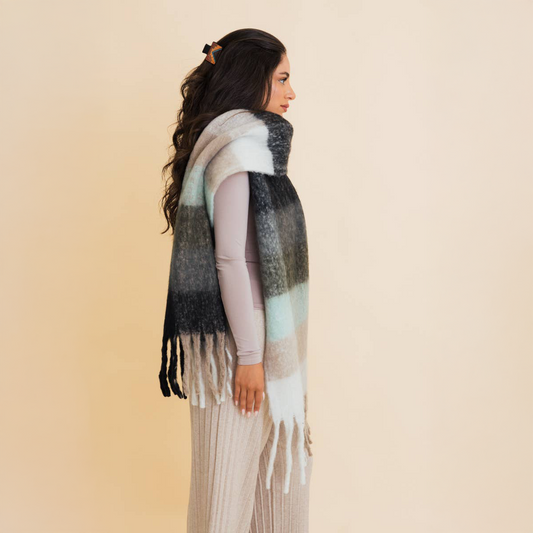 Cozy Breeze Oversized Fringe Scarf