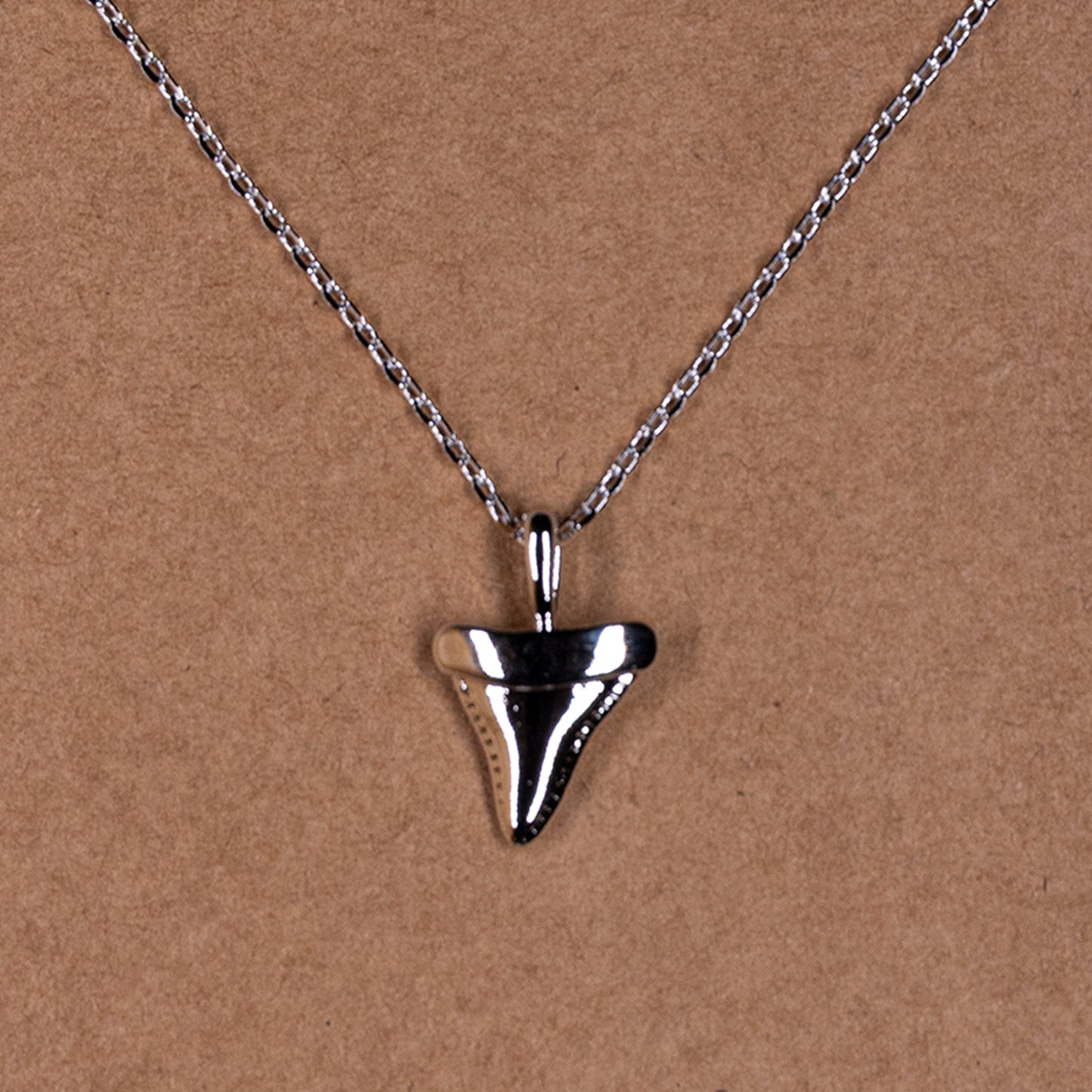 Gold Dipped Shark Tooth Pendant Necklace